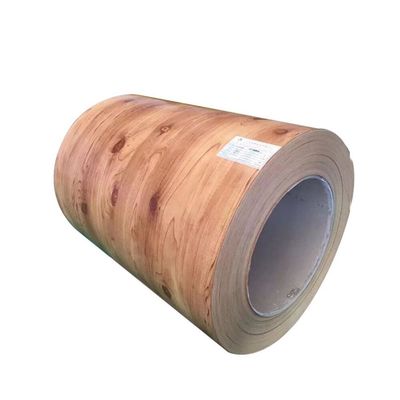 0.5x1000 Предварительно окрашенная стальная катушка, покрытая деревянными зернами, используемая для внутренней мебели